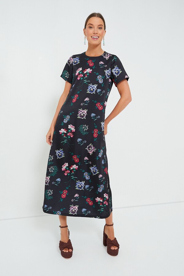 Hyacinth House Black Floral Silky Riley Maxi Dress - ShopStyle