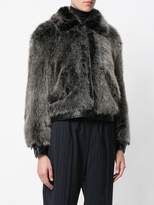 Thumbnail for your product : Dondup single breasted faux-fur jacket