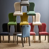 Thumbnail for your product : OKA Stafford Velvet Dining Chair - Charcoal