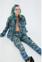 Thumbnail for your product : Filles a papa Camouflage Printed Cotton Denim Jeans