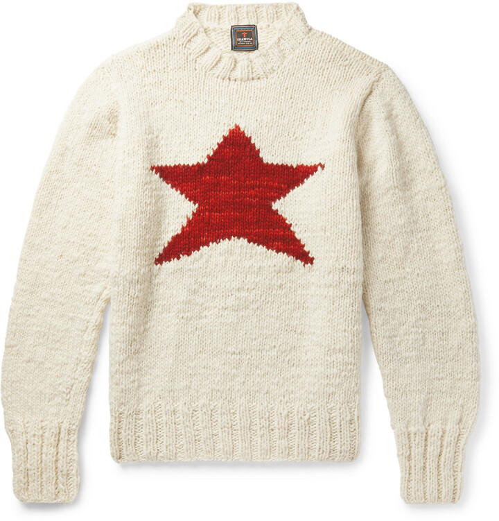 MONITALY Chamula Star-Intarsia Merino Wool Sweater ShopStyle
