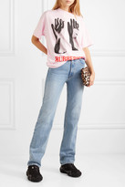 Thumbnail for your product : we11done Faux Leather-trimmed Mid-rise Straight-leg Jeans
