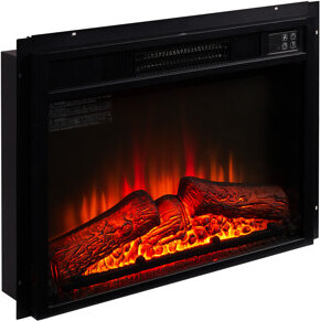 Symple Stuff Electric Fireplace Insert 18": 1400w, 120v, Construction, Flame, Brightness Options
