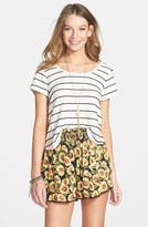 Thumbnail for your product : Angie Floral Print Shorts (Juniors)