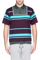 Thumbnail for your product : Nobrand Contrast collar and hem stripe polo shirt