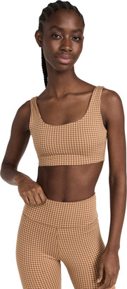 MWL by Madewell Square Neck Sports Bra Check Print