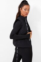 Thumbnail for your product : boohoo High Shine Quilted Tech Gym Body Warmer