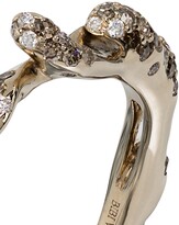 Thumbnail for your product : Bibi van der Velden 18kt White Gold Wave Diamond Stackable Ring