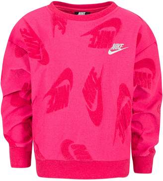 Nike Little Girl's Futura Novelty Cotton Blend Cropped Sweatshirt