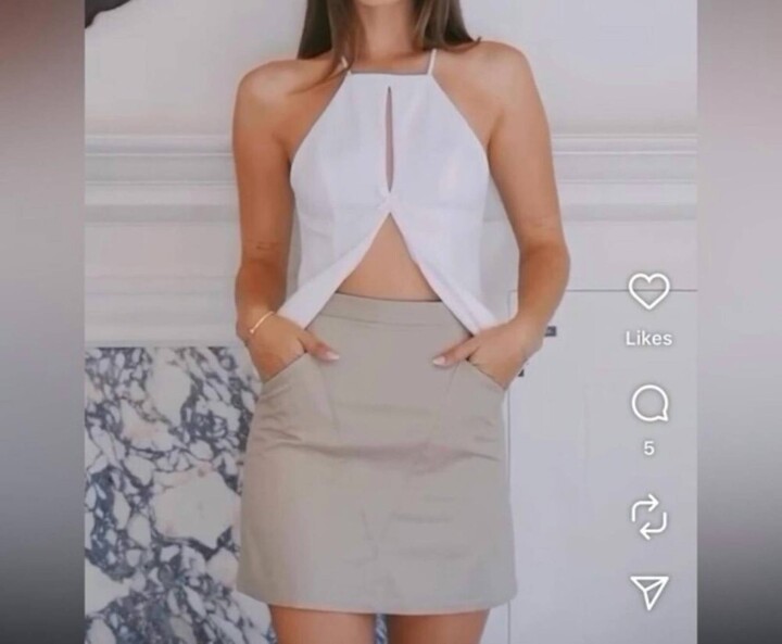 Katie May Women's Lily Easton Rae Top And Mini Skirt Set In White