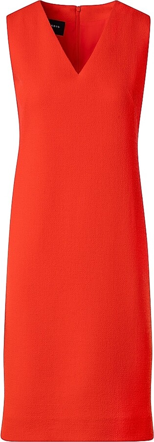 Akris Women's Wool V-Neck Sheath Dress - Poppy - Size 8