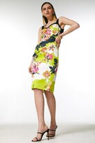 Thumbnail for your product : Karen Millen Italian Signature Stretch Neon Floral Dress