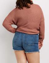 Thumbnail for your product : Charlotte Russe Plus Size Refuge Girlfriend Destroyed Denim Shorts