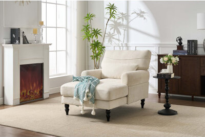 Latitude Run Modern Chaise Lounge , Upholstered Indoor Leisure Sofa Recliner, Chair Sleeper