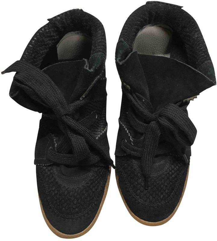 Isabel Marant Bobby Black Suede Trainers - ShopStyle Sneakers
