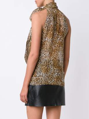 Saint Laurent leopard print blouse