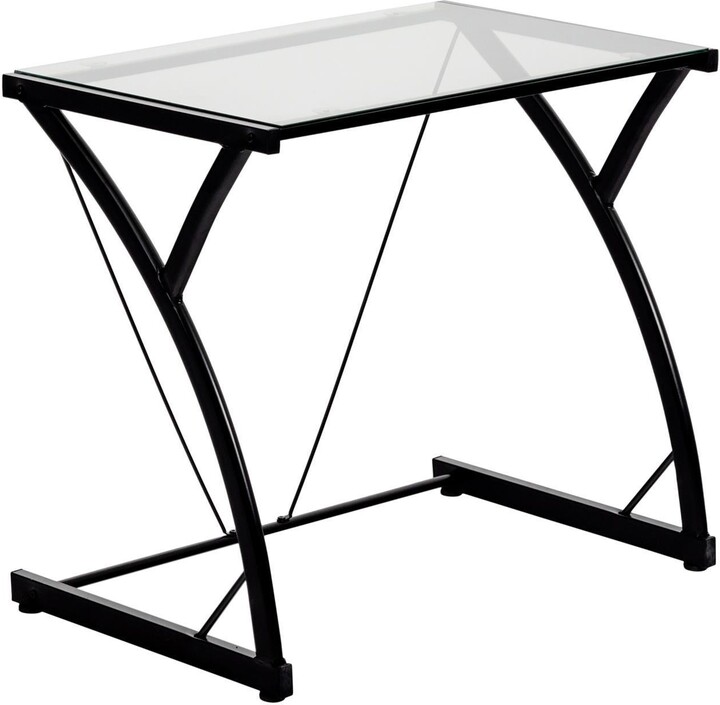 Harbour Housewares Glass Top Computer Desk ShopStyle