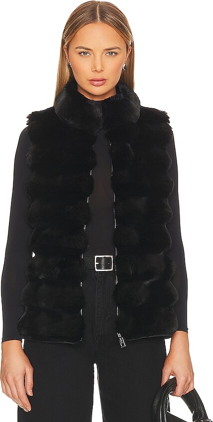 Jocelyn Plush Faux Fur Reversible Vest