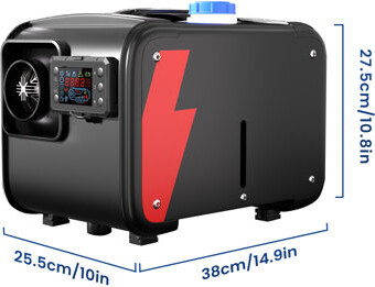 Hcalory Space Heater, 8KW Diesel Air Heaters with Remote Control and LCD Monitor, 5L Fuel Tank Diesel Parking Heater Car Heater w/ 110V AC Converter