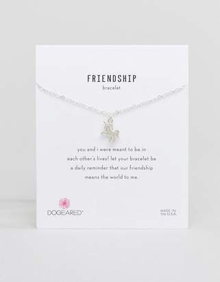 Dogeared Sterling Silver Unicorn Reminder on Friendship Bracelet card
