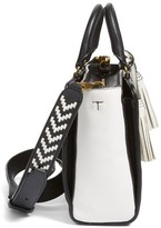 Thumbnail for your product : Tory Burch Small Robinson Woven Leather Tote - Black