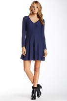 Thumbnail for your product : Max Studio Long Sleeve V-Neck Sweater Dress