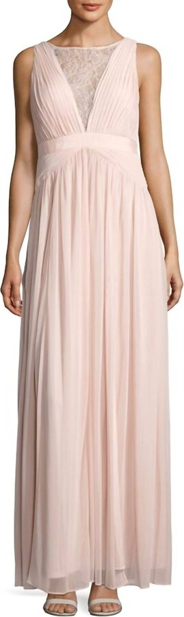 Tulle & Lace Gown In Blush