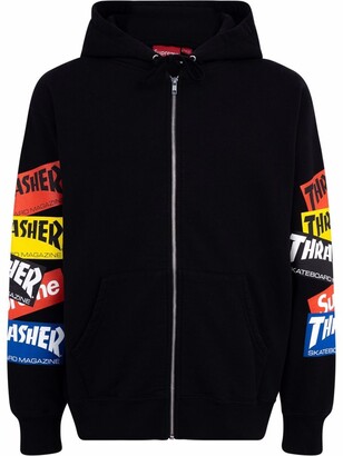 Supreme Thrasher zip-up hoodie - ShopStyle