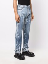 Thumbnail for your product : Just Cavalli Bleached-Effect Straight-Leg Jeans