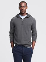 Thumbnail for your product : Banana Republic Waffle-Knit Hooded Half-Zip Pullover