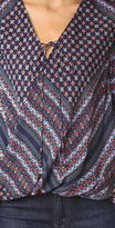 Thumbnail for your product : Derek Lam 10 Crosby Drape Front Tie Blouse