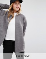 Thumbnail for your product : Monki Textured Jersey Bomber Jacket