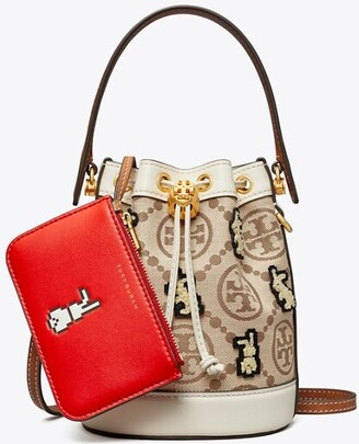NEW Tory Burch SMALL T MONOGRAM LEATHER HIGH FREQUENCY TOTE - $598