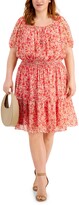 Thumbnail for your product : Taylor Plus Size Square-Neck Peasant Dress