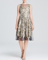 Thumbnail for your product : Vera Wang Dress - Sleeveless Metallic Lace Fit and Flare