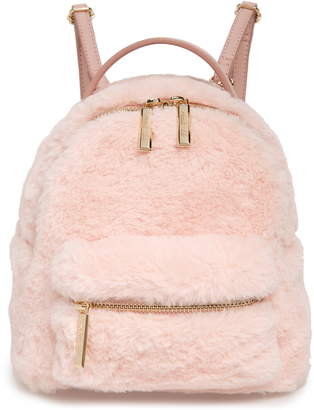 Mali & Lili Gemini Faux Fur & Vegan Leather Convertible Backpack