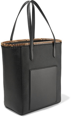 Stella McCartney The Falabella Faux Textured-leather Tote - Black