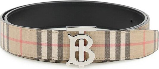 Burberry Men's Tb-buckle Leather Belt