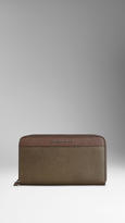 Thumbnail for your product : Burberry Colour Block London Leather Ziparound Wallet