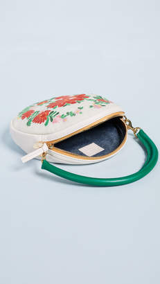 Clare Vivier Embroidered Circle Clutch