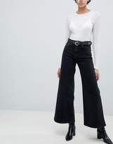 Thumbnail for your product : Weekday Ace wide leg jeans with organic cotton in black