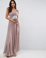 Thumbnail for your product : ASOS Design Bridesmaid Ruched Colourblock Maxi Dress