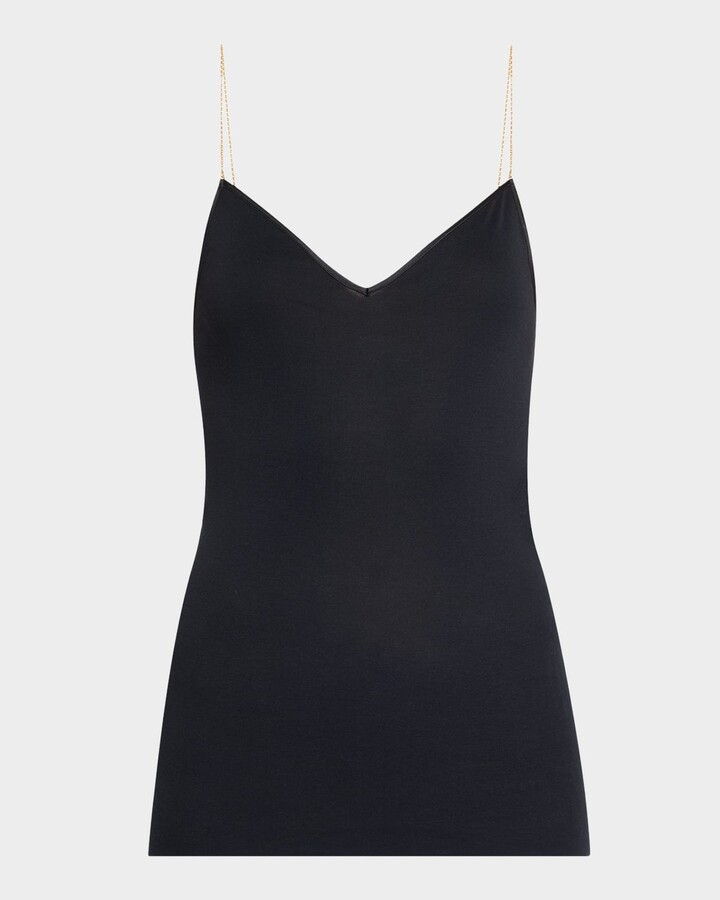 Chain-Strap Cotton Cami