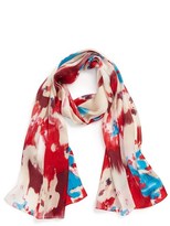 Thumbnail for your product : Vince Camuto 'Ink Flowers' Silk Scarf