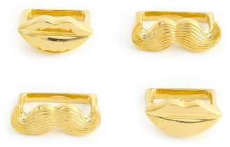 Jonathan Adler Brass Muse Napkin Rings, Set of 4