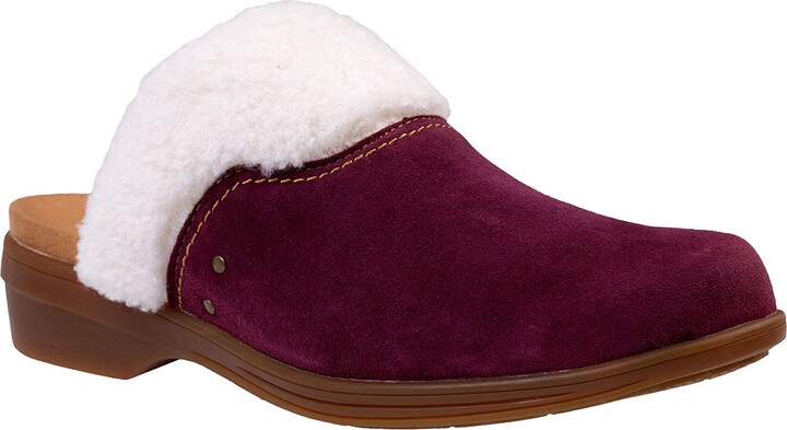 Spenco Orthotic Suede Plus Collar Clogs - North ridge Cozy