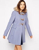 Thumbnail for your product : ASOS Faux Fur Hooded Duffle Coat