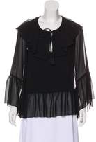 Thumbnail for your product : Rebecca Minkoff Sheer Ruffle Blouse w/ Tags
