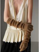 Thumbnail for your product : Burberry Chenille Longline Gloves