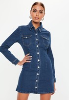 fitted denim dress uk